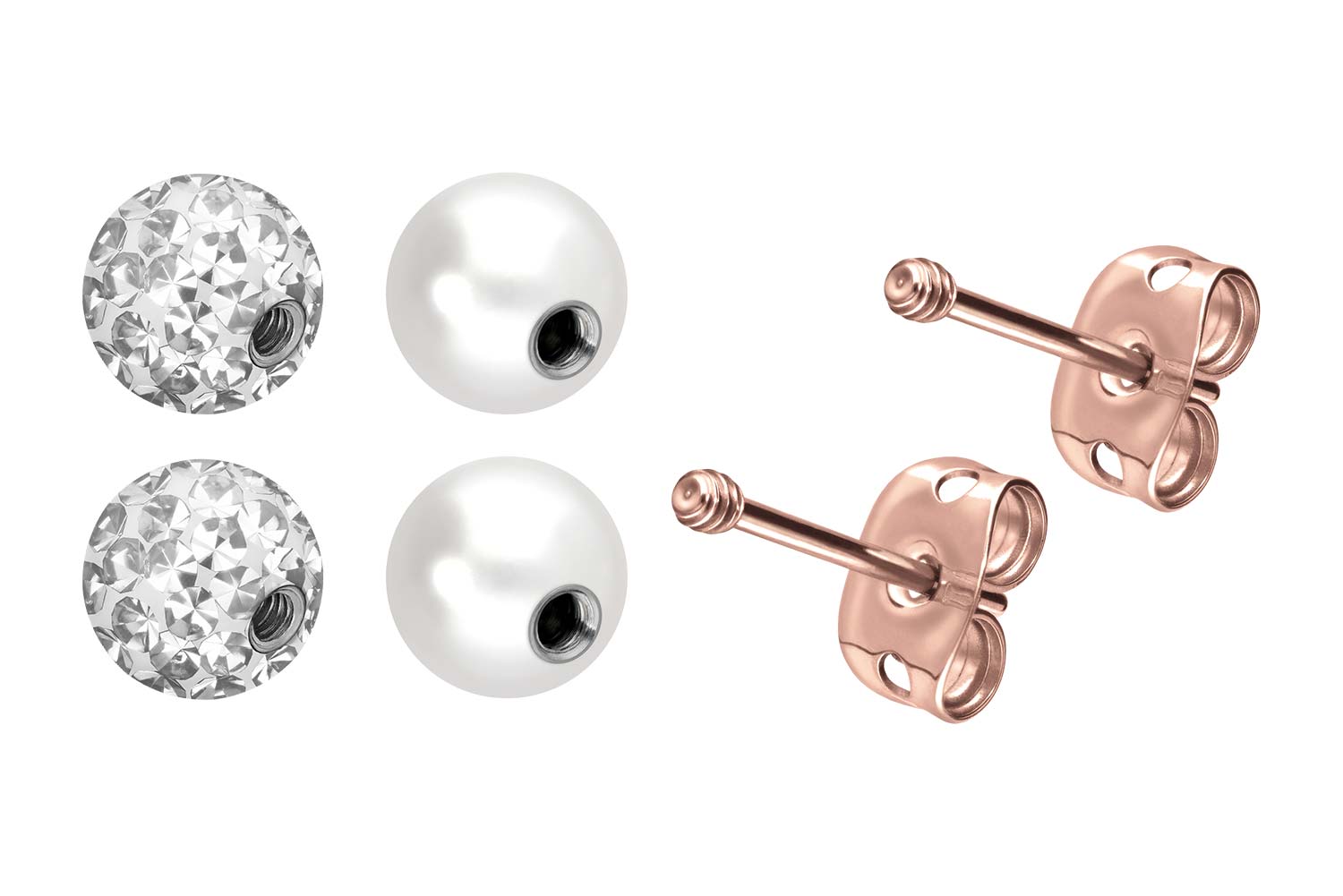 Titan Ohrstecker MIX von Piercingline